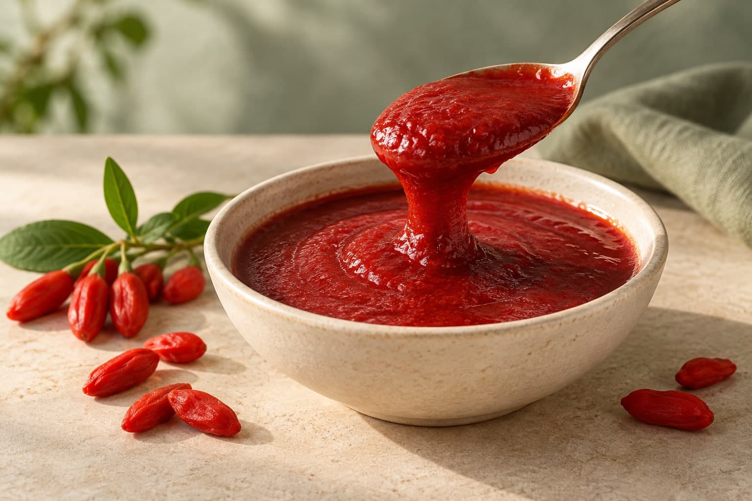 Ingredient or serving illustration for Goji purée