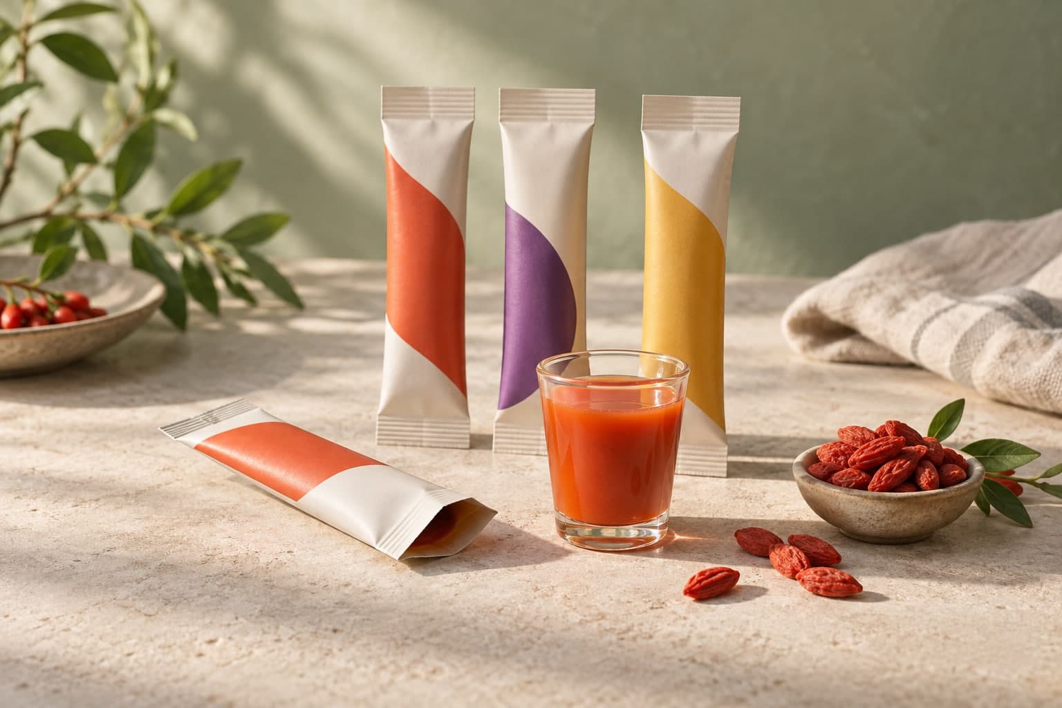 Ingredient or serving illustration for Purée sachets & juice shots